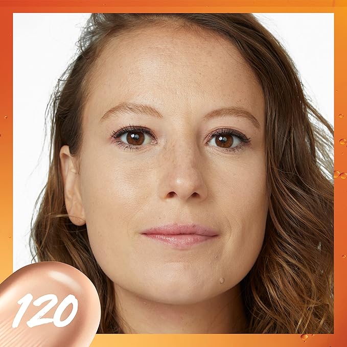 Maybelline Super Stay Up to 24HR Skin Tint, Radiant Light-to-Medium Coverage Foundation, Makeup Infused With Vitamin C, 120, 1 Count-Velvo Beauty