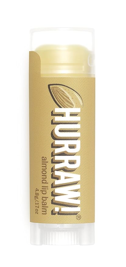 Hurraw! Almond Lip Balm: Organic, Certified Vegan, Cruelty and Gluten Free. Non-GMO, 100% Natural Ingredients. Bee, Shea, Soy and Palm Free. Made in USA-Velvo Beauty