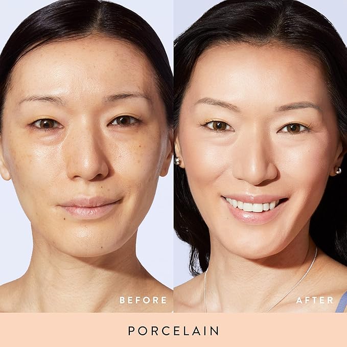 LAURA GELLER NEW YORK Award-Winning Baked Balance-n-Brighten To Go Travel Size Color Correcting Powder Foundation - Porcelain - Buildable Light to Medium Coverage - Demi-Matte Natural-Velvo Beauty