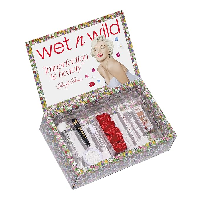 wet n wild Marilyn Monroe Collection PR Box - Makeup Set with Versatile Brushes, Buildable & Blendable Palettes, Vibrant Colors, & Lip Glosses for Unique Looks, Cruelty-Free & Vegan-Velvo Beauty
