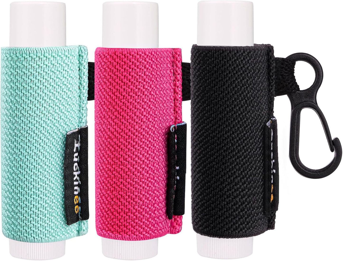 Lip Balm Keychain - Shinny Chapstick & Lipstick Holder - Tight Elastic Holder for Fat & Slim Lip Balms-Velvo Beauty