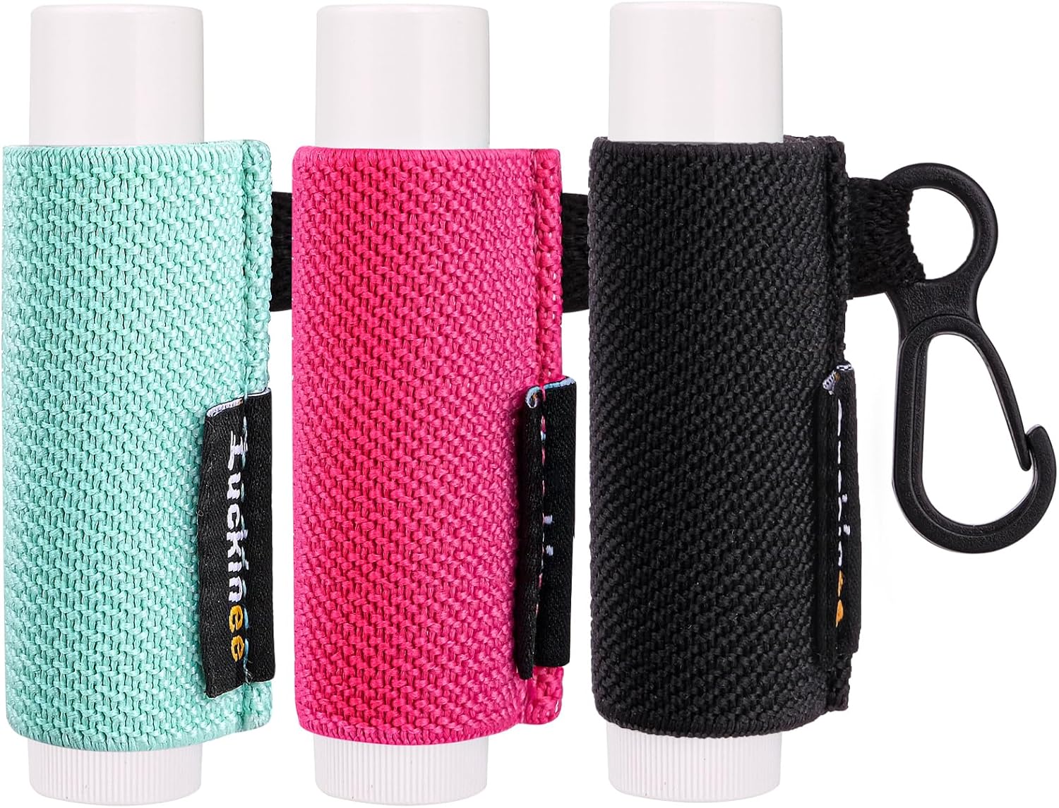 Lip Balm Keychain - Shinny Chapstick & Lipstick Holder - Tight Elastic Holder for Fat & Slim Lip Balms-Velvo Beauty