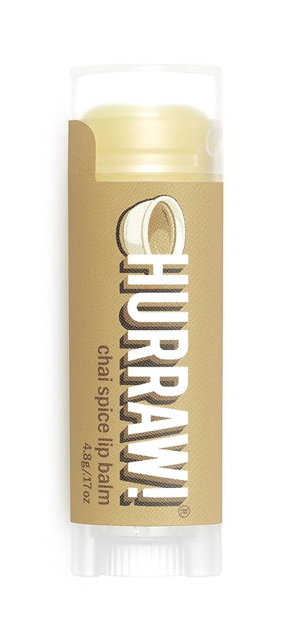 Hurraw! Chai Spice Lip Balm: Organic, Certified Vegan, Cruelty and Gluten Free. Non-GMO, 100% Natural Ingredients. Bee, Shea, Soy and Palm Free. Made in USA-Velvo Beauty