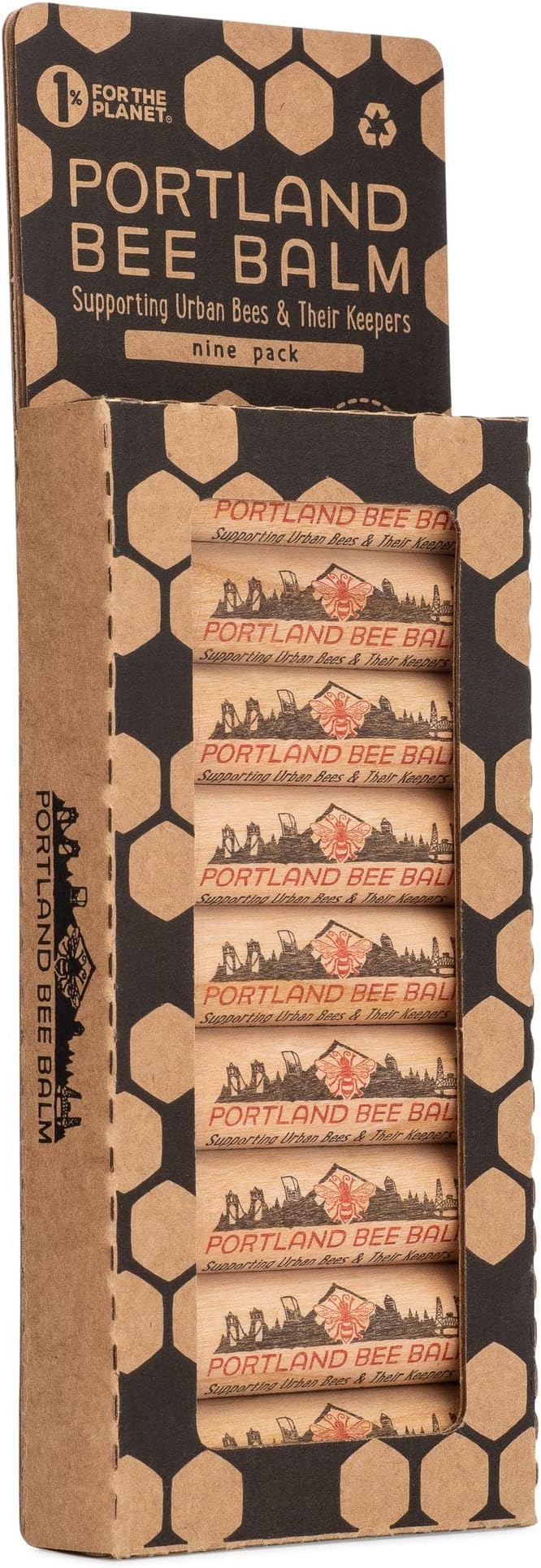 Portland Bee Balm All Natural Handmade Beeswax Based Lip Balm, Rose Garden 9 Count-Velvo Beauty