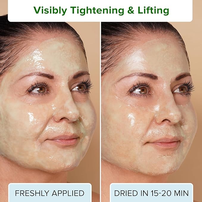 Ebanel Collagen Peptides Wash-Off Face Mask Set, 8 Pack Instant Skin Tightening and Lifting Masks, Brightening Face Mask with Niacinamide, Glutathione, Hyaluronic Acid, Vitamin C, Cica, B5, Albumen-Velvo Beauty