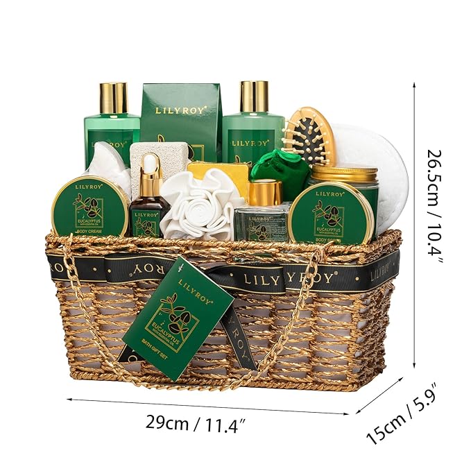 18-Piece Luxury Spa Gift Basket Set for Fathers Day Bath & Body Care Kit for Women & Men Perfect Gift for Christmas Mother's Day Birthday with Shower Gel & More Great for Holidays & Special Occasions-Velvo Beauty