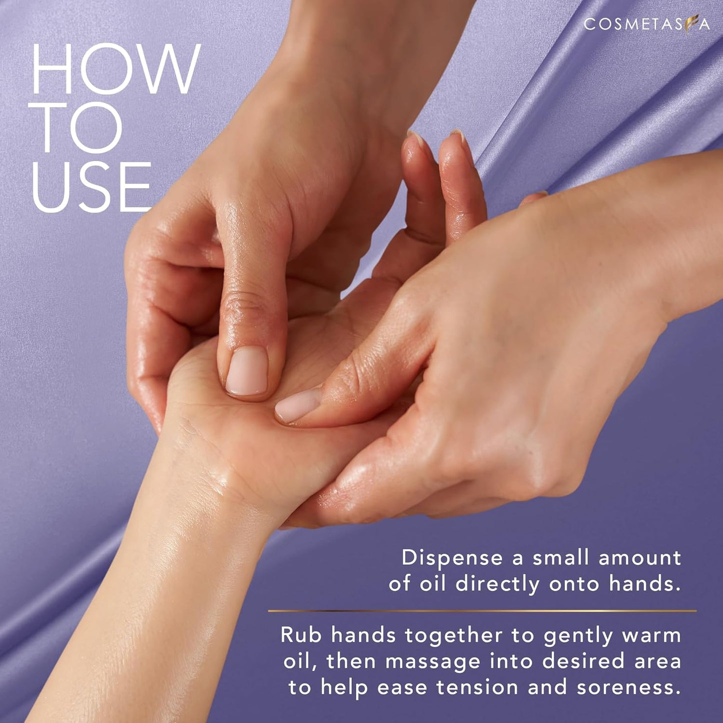 Cosmetasa Lavender Massage Oil for Massage Therapy - All Natural, Cruelty-Free & Spa Quality Skin Therapy Oil, Calming & Soothing Care - Lavender, Geranium & Grapeseed Oil (16.9 oz)-Velvo Beauty