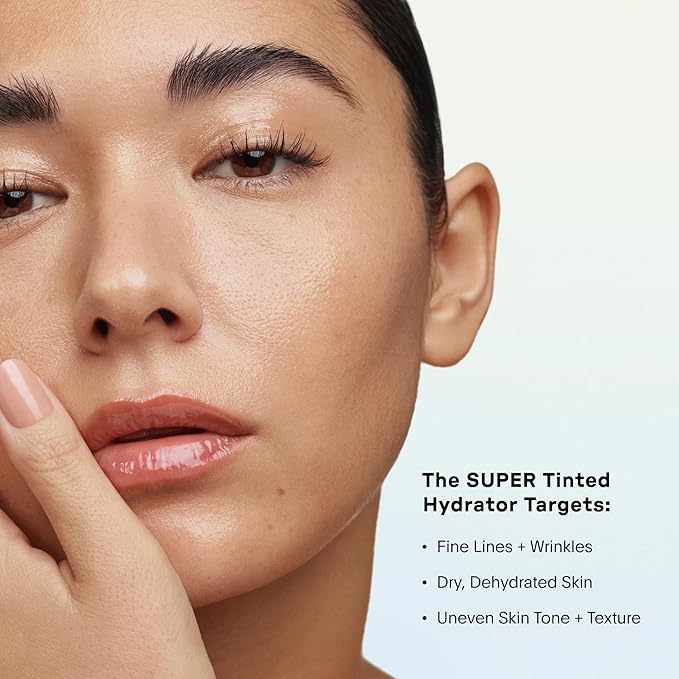 U Beauty The Super Tinted Hydrator Hyaluronic Acid Moisturizing Cream - Mega-Dose Skin Hydrator for Supple, Smooth, and Softer-Looking Skin For Up To 48 Hours - Shade 5-1.0 oz-Velvo Beauty