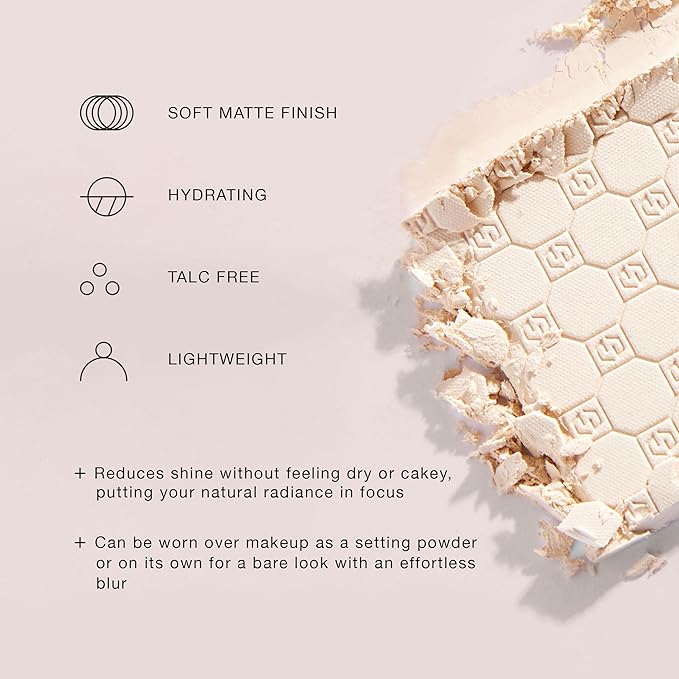 Jouer Soft Focus Hydrate & Setting Powder - Pressed Powder with Matte Finish - Blurring Powder for Fine Lines and Pores - Set Face Makeup Foundation or Concealer - Tan-Velvo Beauty