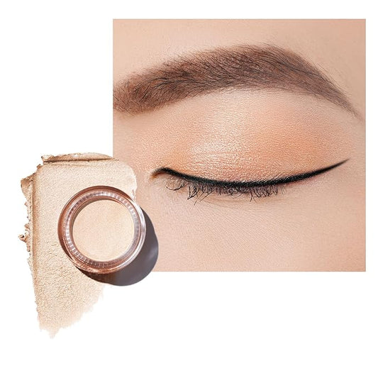 Oulac Light Golden Cream Eyeshadow also for Highlighter Large Capacity Highly Pigmented Eye Shadow Waterproof &Long Lasting with Moisturizing Formula P05-Velvo Beauty