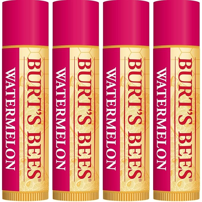Burt's Bees 100% Natural Origin Moisturizing Lip Balm, Watermelon, 4 Tubes-Velvo Beauty