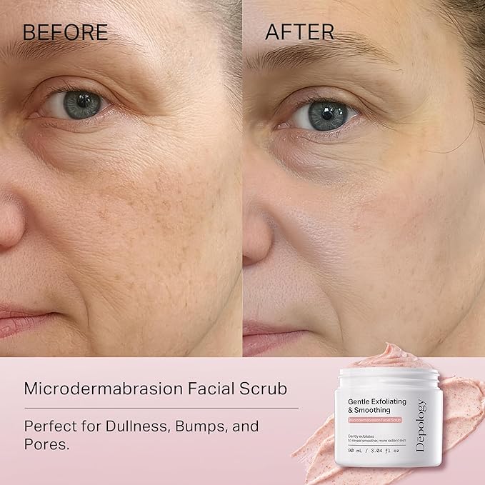 depology Microdermabrasion Facial Scrub – Exfoliator Face Polish with Walnut Shell, Jojoba & Botanical Oils for Radiant, Smooth Skin – Face Exfoliator Gentle Pore Refining for Dull or Uneven Texture-Velvo Beauty