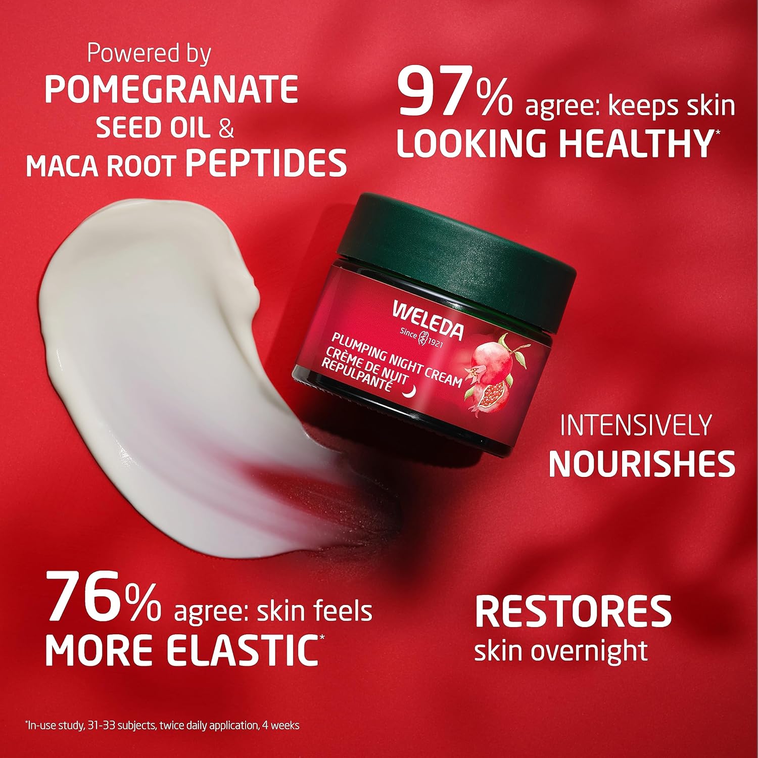 Weleda Face Care Plumping Night Cream, Plant Rich Moisturizer with Pomegranate and Maca Root Peptides-Velvo Beauty