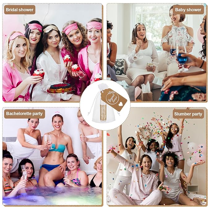 100 Set Thank You Lip Balm Bulk Small Natural Moisturizing Mini Lip Balm with Organza Bag and Card for Baby Wedding Bridal Shower Thank You Favors Bridesmaid Gifts Women Guests-Velvo Beauty