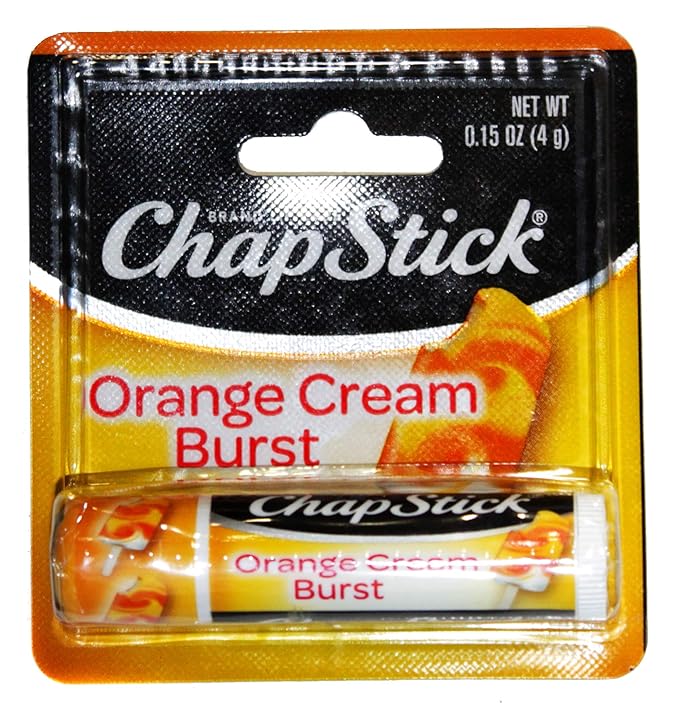 Chapstick (1) Stick Orange Cream Burst Flavored Lip Balm Lip Care Carded 0.15 oz-Velvo Beauty
