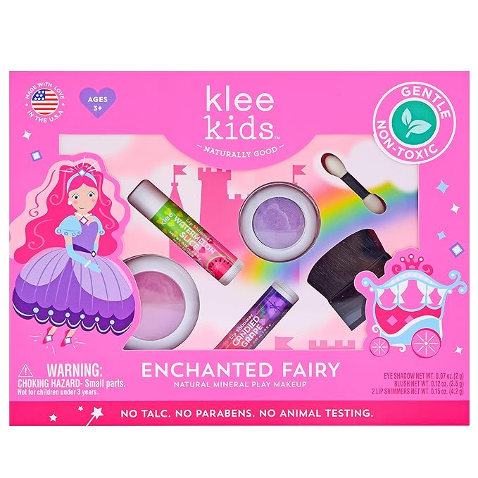 Klee Naturals Luna Star Naturals Klee Kids 4 PC Makeup Up Kits with Compacts (Enchanted Fairy) (Enchanted Fairy)-Velvo Beauty