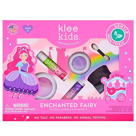 Klee Naturals Luna Star Naturals Klee Kids 4 PC Makeup Up Kits with Compacts (Enchanted Fairy) (Enchanted Fairy)-Velvo Beauty
