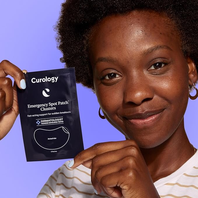 Curology Emergency Spot Patch Clusters for Breakouts, Fast Acting Large Hydrocolloid Pimple Patches for Face, Oil Absorbing, 14 Count-Velvo Beauty