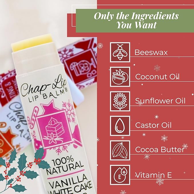 100% Natural Lip Balm Set - Beeswax Natural Christmas Gifts for Her - Lip Moisturizer for Dry Lips, Cocoa Butter - Petroleum Free, 24 Count, 2 Pack-Velvo Beauty