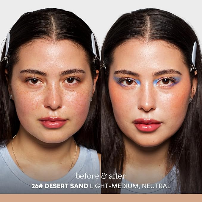 Natural Glow Foundation - Light to Medium Coverage Cushion Foundation Makeup with Hyaluronic Acid & Tea Tree Extract - Vegan, Cruelty-Free Cream Foundation - K Beauty - 15g/0.52oz - Desert Sand-Velvo Beauty