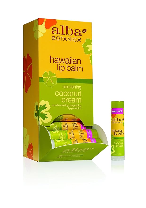 Alba Botanica Coconut Cream Lip Balm, 0.15 oz-Velvo Beauty