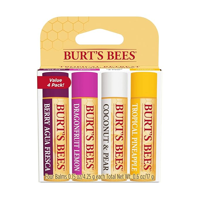 Burts Bees Tropical Assortment Lip Balm, 0.6 OZ-Velvo Beauty