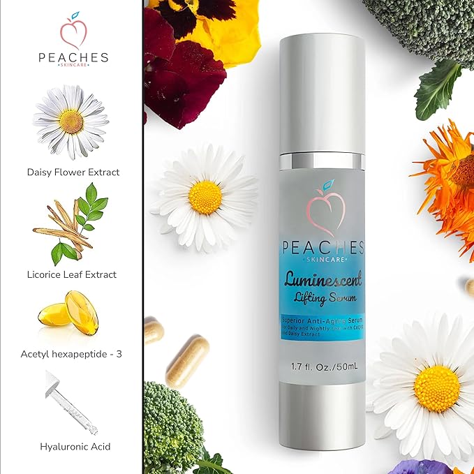 Face Tightening and Lifting Serum – Anti-Aging Formula with Peptides and Vitamins A, B, C & E – Vegan Skincare for Firm, Radiant Skin – Luminescent Lifting Serum (1 fl. oz)-Velvo Beauty