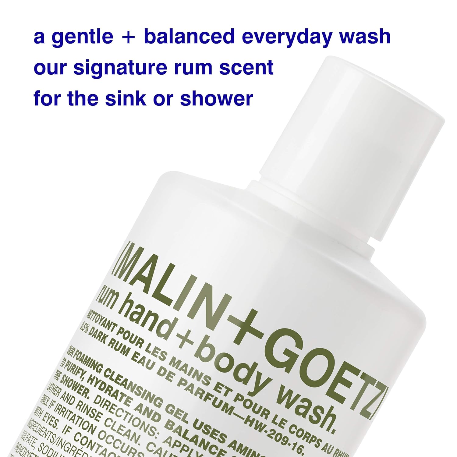 Malin + Goetz Rum Hand & Body Wash, 16 Fl. Oz. – Men & Women Natural Body Wash For All Skin Types, Foaming Hydrating Cleansing Gel, Cruelty-Free & Vegan-Velvo Beauty
