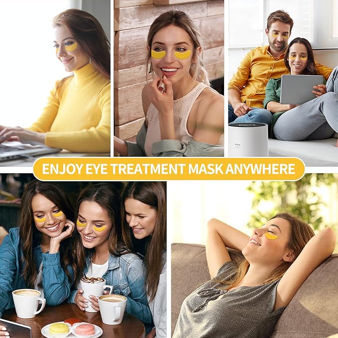 Under Eye Patches, 120 Pcs Golden Under Eye Mask, Eye Treatment Mask for Under Eye Bags, Dark Circles, Puffy Eyes, Fine Lines, Anti-Aging and Anti-Wrinkle, Collagen Eye Mask Skincare-Velvo Beauty