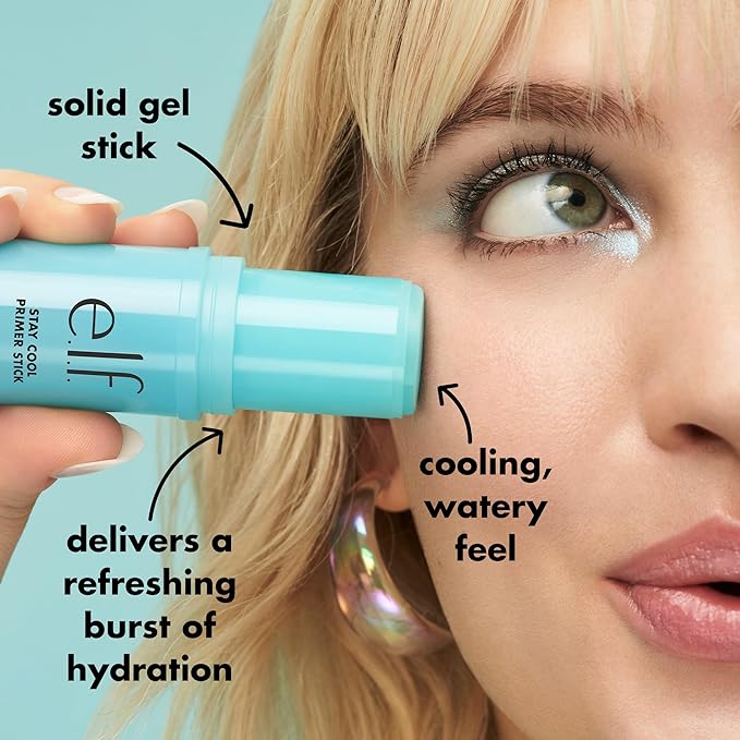 e.l.f. Stay Cool Primer Stick, Hydrating Gel Primer Preps Skin For Makeup, Imparts A Cooling Feel, Infused With Aloe Water, Vegan & Cruelty-Free-Velvo Beauty