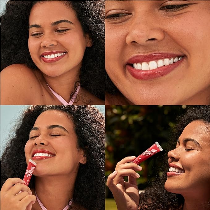 Lanolips Fruity Jellybalm, Strawberry - Tinted Lip Balm to Deepen, Brighten & Enhance - Moisturizing Lanolin Lip Balm & Lip Gloss for Everyday Lip Care (10g / 0.35oz)-Velvo Beauty