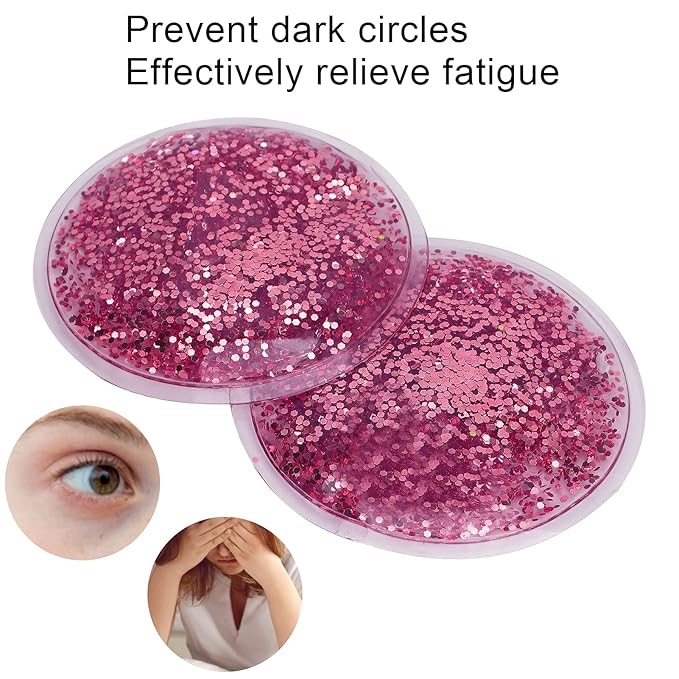 Gel Eye Pack, Hot Cold Compress Eye Gel Ice Packs Reusable Cooling Eye Cover for Dark Circles Puffiness Cold Eye Girl Women(Rose)-Velvo Beauty