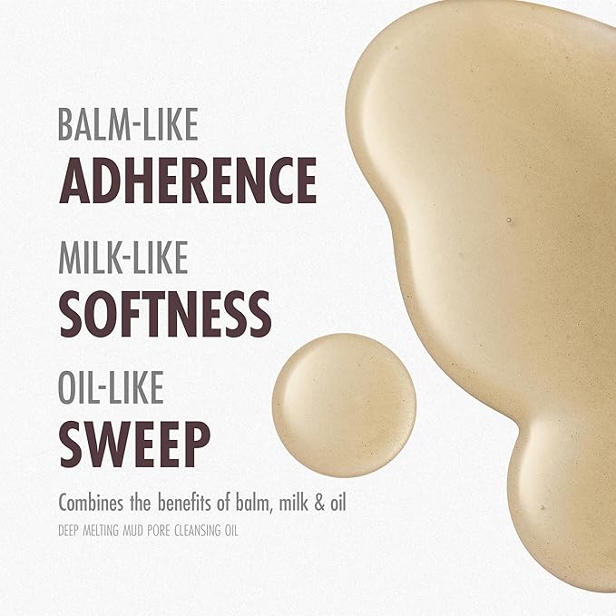 Deep Melting Mud Pore Cleansing Oil - Gentle Make Up Facial Oil Cleanser with Boryeong Mud, Sunflower Seed & 7 Fermented Oils - Vegan & Non-Comedogenic Korean Skincare (6.76 fl oz)-Velvo Beauty