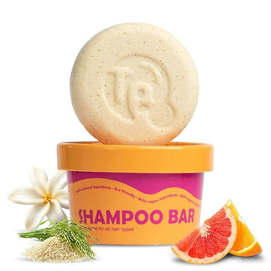 Vitamin B5 + Citrus Essential Oils Shampoo Bar – Dry shampoo for Hair Care - For Women & Men – Strengthens Damaged Hair – Natural, Paraben & Sulfate-Free – For All Hair Types – Made in USA – 4.5oz-Velvo Beauty