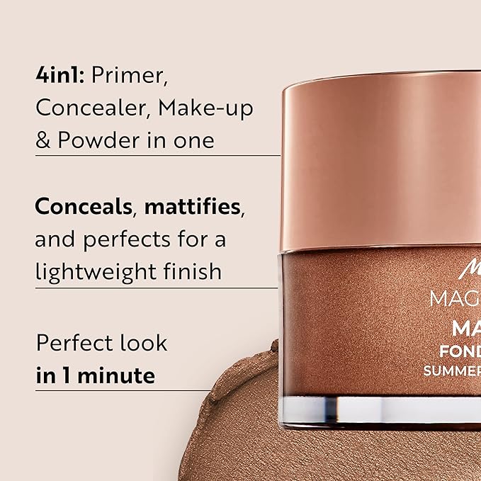 M. Asam Magic Finish Summer Teint Make-Up Mousse (1.01 Fl Oz) – 4in1 Primer, Foundation, Concealer & Powder With Buildable Coverage, Hides Redness And Dark Spots, Vegan, For Medium To Deep Skin Tones-Velvo Beauty