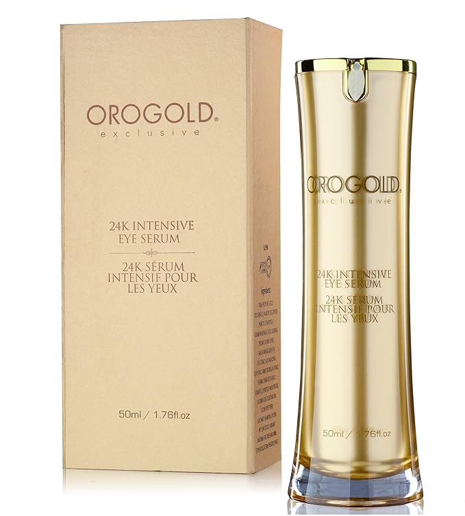 OROGOLD 24K Intensive Eye Serum for Wrinkles, Puffiness - Anti Aging Serum For Youthful Looking Skin - Under Eye Skin Softening Serum - 50 ml. / 1.76 fl. oz.-Velvo Beauty