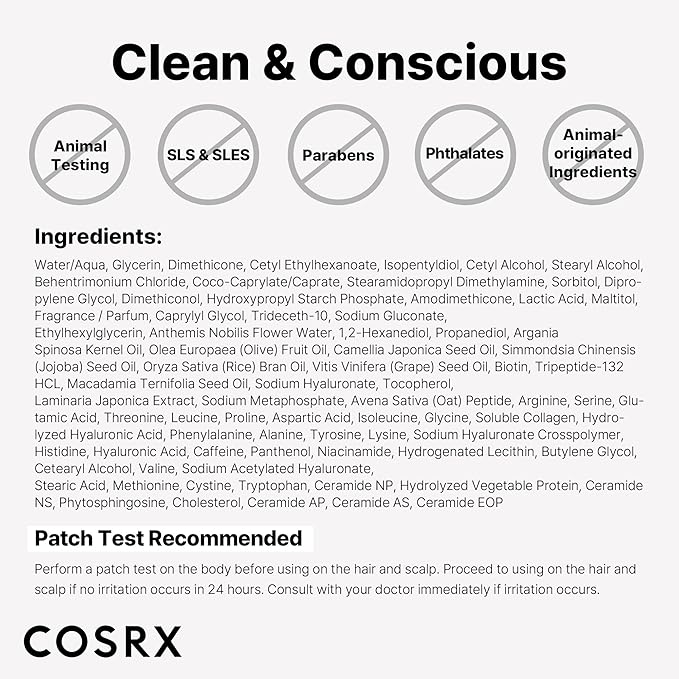 COSRX PEPTIDE 132 Hair Bond Repair Treatment - Deep Conditioner Hair Mask for Damaged, Dry Hair, Repairs Breakage & Split Ends with Collagen & Hyaluronic Acid, For All Hair Types – 4.05 fl oz-Velvo Beauty