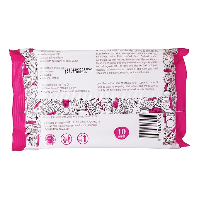 Intimate Care Natural Spa Wipes with Tea Tree and Manuka Honey 10 pcs-Velvo Beauty