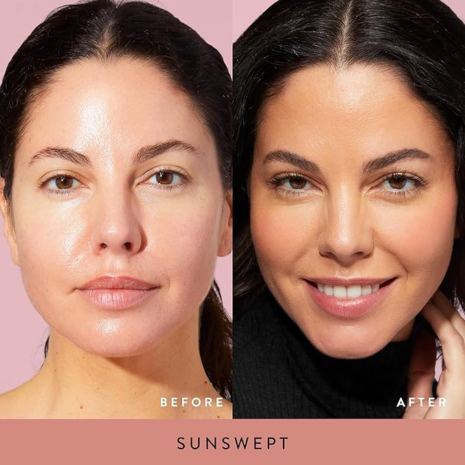 LAURA GELLER NEW YORK Baked Blush-n-Brighten Marbleized Blush - Sunswept - Creamy Lightweight - Satin Finish-Velvo Beauty