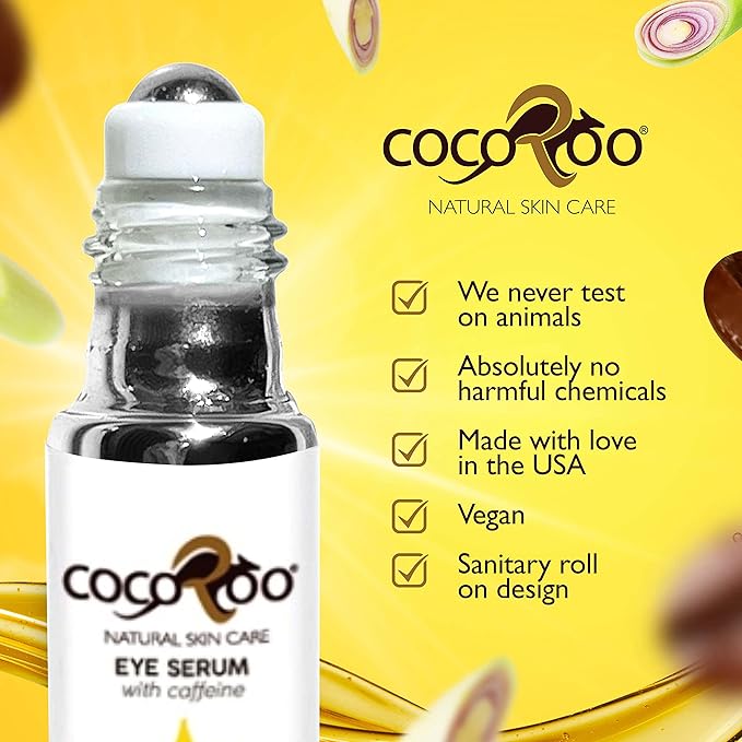 Caffeinated Eye Serum, Nutrient-Dense, 100% Pure, Natural & Vegan (Lemongrass)-Velvo Beauty
