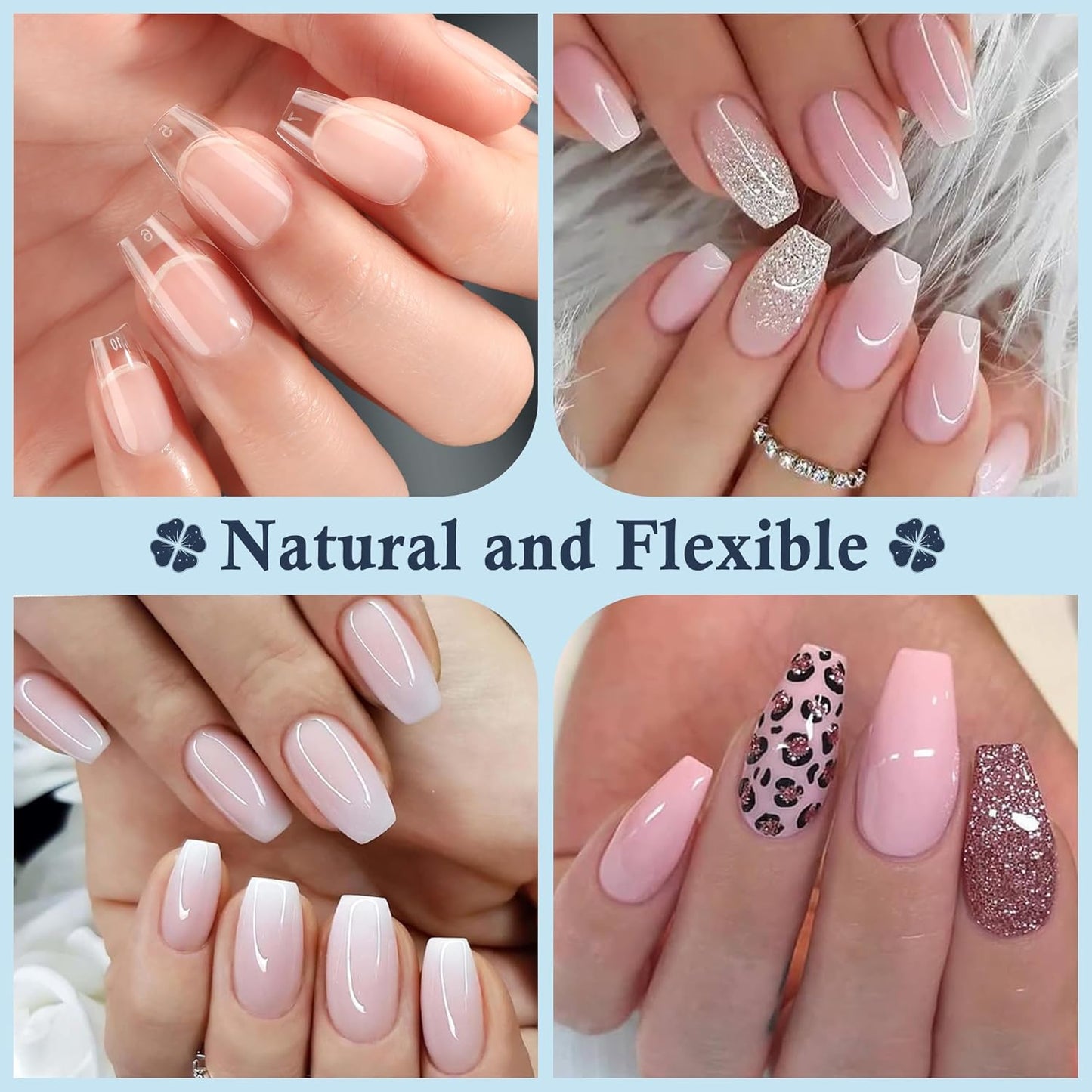 Coffin Press on Nails: 504pcs Pre-etched Short Nails Clear Coffin Gel Tips for Full Cover Fake Nails French Nail Extension Salon Home DIY 12 Sizes Gelly Tips-Velvo Beauty