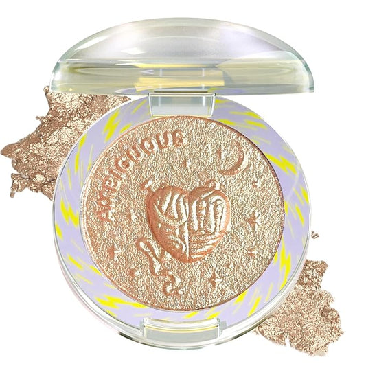 Glitter Sparkly Face Highlighter Makeup Palette Shimmer Radiant Glow Illuminator Iluminadores Palette 6g (02 Twilight Champagne)-Velvo Beauty