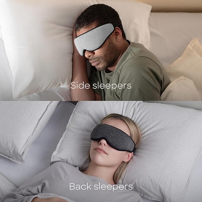 Ostrichpillow Eye Mask, Sleep Mask for Men Women 100% Blackout, No Pressure On Eyes, Soft & Breathable, Adjustable Fit, Travel Bag Included-Velvo Beauty