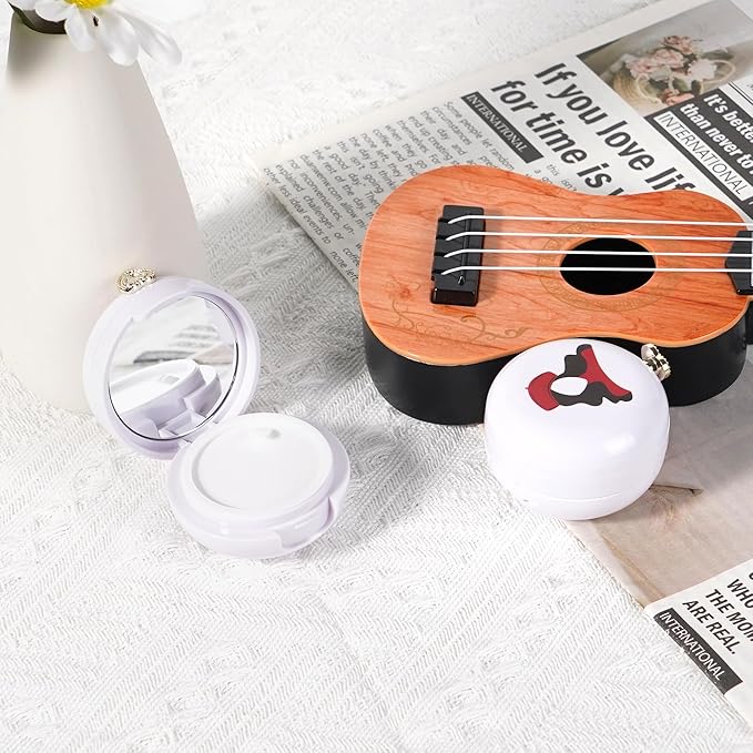 2 Pack Lip Balm Containers,Plastic Portable Empty Lip Balm Container with Mirror and Silicone Lip,Empty Lipstick Dispenser Box for Travel,Home-Velvo Beauty