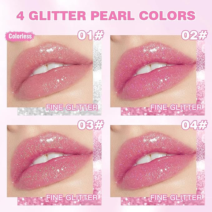 Glimmer Balm, pH Lip Balm, Magic Color Changing pH Lipstick, Moisturizing Tinted Lip Balm, Lip Glowy Balm, PH Reacting Lip Balm, Hydrates & Plumps, Pink Shimmer Lipstick (01# Colourless)-Velvo Beauty