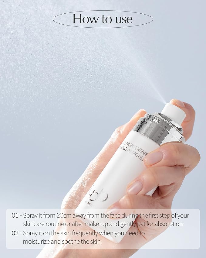 LBB Cellular Intensive Soothing Ampoule - Vegan Moisture Glow Calming Face Spray Serum - Skin Balancing, Radiance, Moisturizing - Tangerine Cellular Red Ginseng, Prebiotics 2.03 fl.oz.-Velvo Beauty