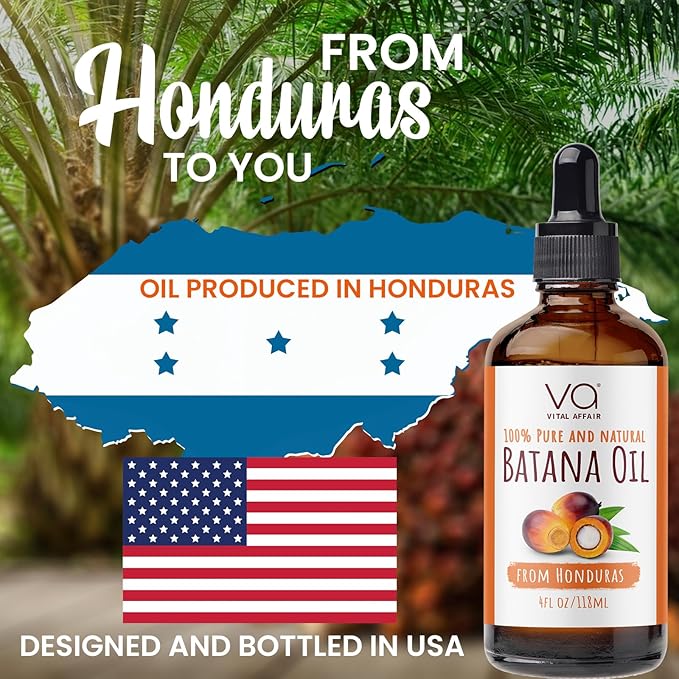 Batana Oil-Hair Growth Oil-4 Fl Oz-Glass Bottle-Cold Pressed-100% Raw-Dr Sebi Recommended-Essential Nutrients-For Women & Men-Velvo Beauty