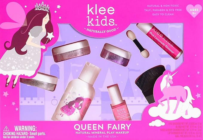 Luna Star Naturals Klee Kids Natural Mineral Makeup 6 Piece Kit, Queen Fairy-Velvo Beauty