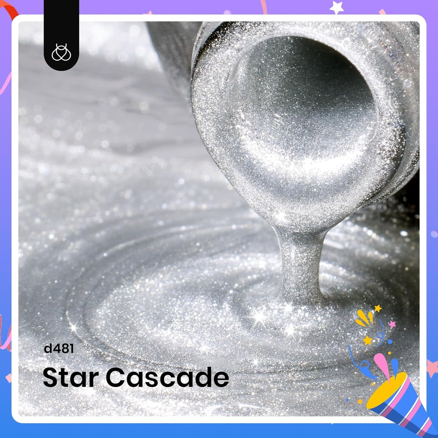 Beetles Silver Cat Eye Gel Nail Polish - Star Cascade Glitter Cat Eye Gel Polish, Wedding Beauty Color with Magnet Soak Off UV Velvet Nail Polish Salon DIY Manicure Gift for Women 15ML-Velvo Beauty