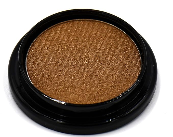 Antique Gold Carmel Bronze Shimmer Pressed Powder Single Vegan Eyeshadow; Talc, Paraben & Cruelty Free-Velvo Beauty